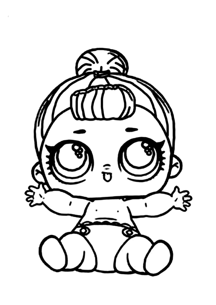 Coloring page Baby Doll Print
